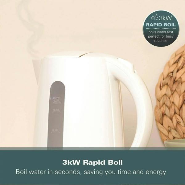 Hamilton Beach Essentials 1.7L Rapid Boil Kettle - White - Hamilton Beach UK