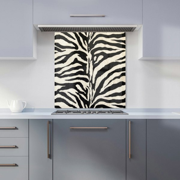 Warren Reed - Designer White Tiger Print Kitchen Splashback