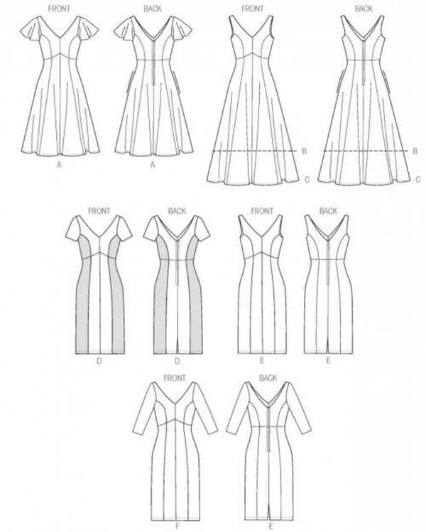 Vogue Sewing Pattern 8997, Dresses for Women, 6-8-10-12-14 - Easy