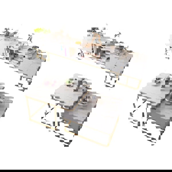 Lorelei Nesting Coffee Table Set, Sintered Stone-Weilai Concept-Weilai Concept