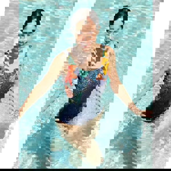 Zoggs Mandira Adjustable Scoopback Swimsuit - Navy/Multi