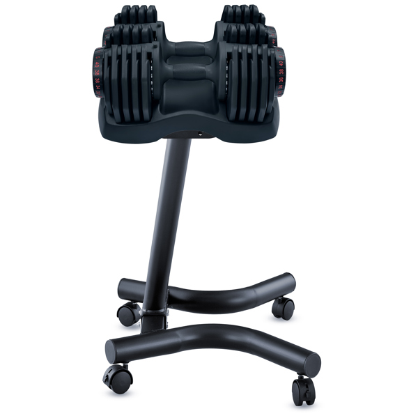 Strongology 40kg Adjustable Dumbbell Pair with Free Durable Steel Adjustable 40kg Dumbbell Floor Stand