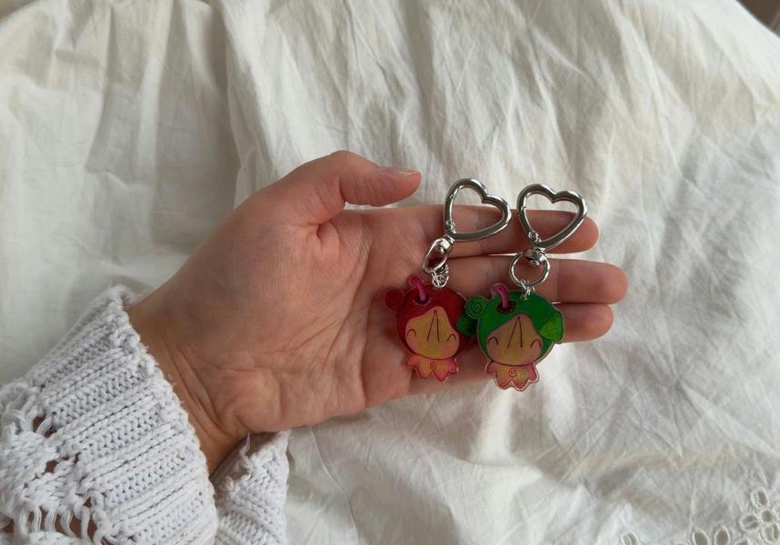Lovedbymimii Acrylic Fruit Bear Keychain