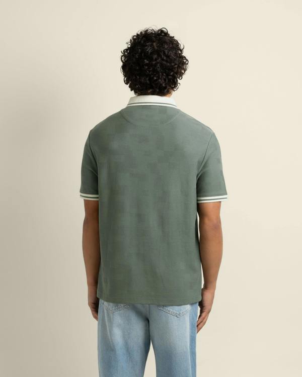 Larsson & Co Anders - Geometric Jacquard Polo Shirt