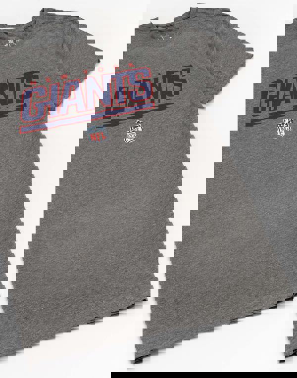 NFL Womens Grey New York Giants Logo Short Sleeved T-Shirt