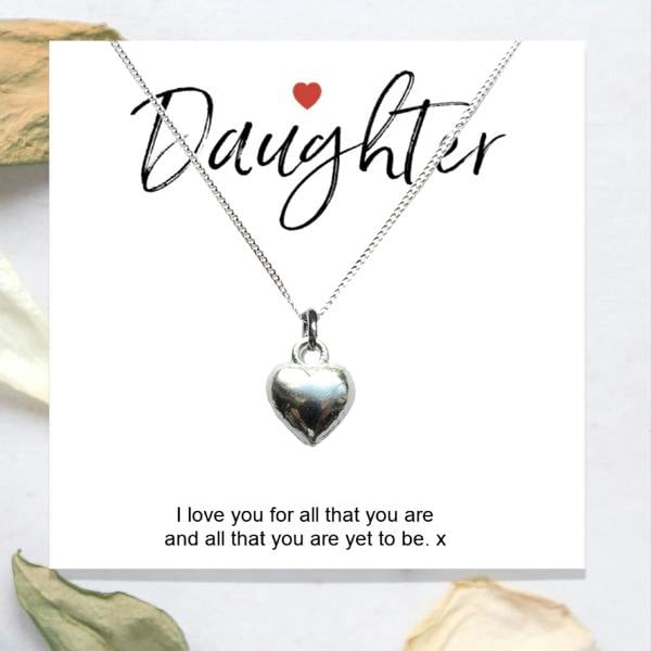 Aye Do Gifts Daughter Heart Necklace & Gift Card