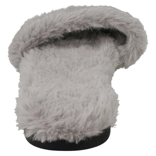 Spot On Ladies Spot On Flat Fur Mule Sliders F00139