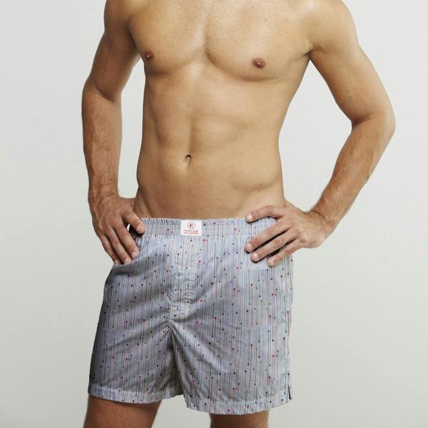 ZIG ZAG COTTON POPLIN PRINT BOXER SHORTS - Premium Men's Patterned Shirt by Claudio Lugli | Bold Design, Tailored Fit, Best Printed Shirts
