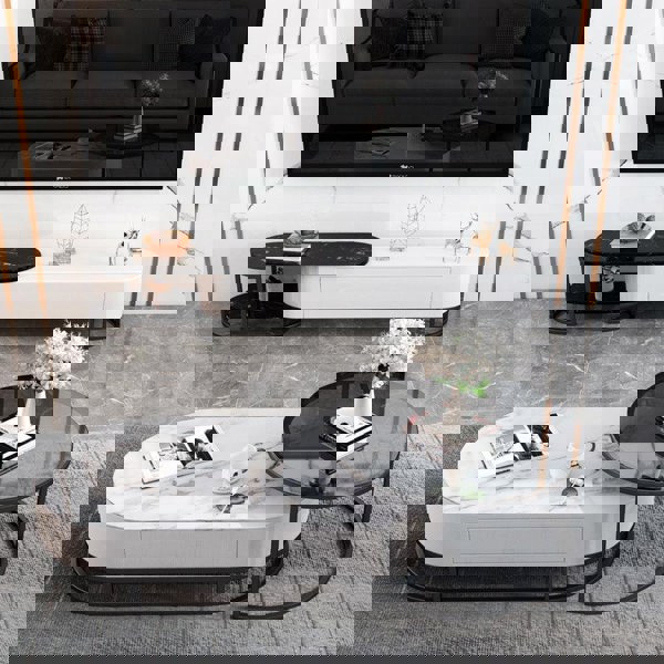 Hagy Nesting Coffee Table Set, Sintered Stone-Weilai Concept-Weilai Concept