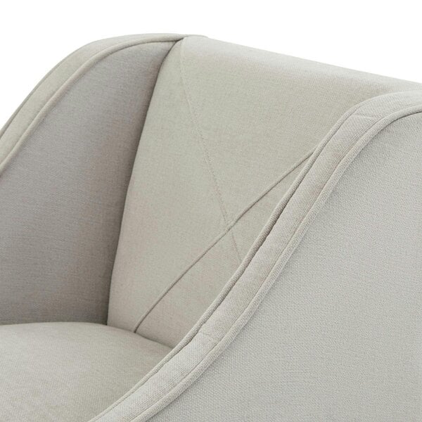Wyld Haus Perugia Modern Upholstered Bar Stool with Rustic Wooden Legs