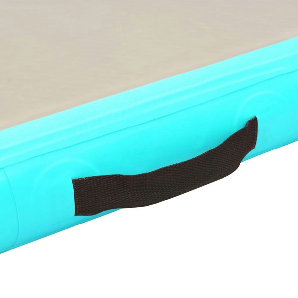 Berkfield Inflatable Gymnastics Mat with Pump 400x100x10 cm PVC Green