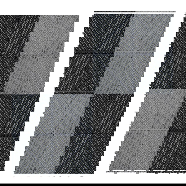 Monstershop Vented Garage Floor Tiles With Edges – 60 Black & 60 Grey