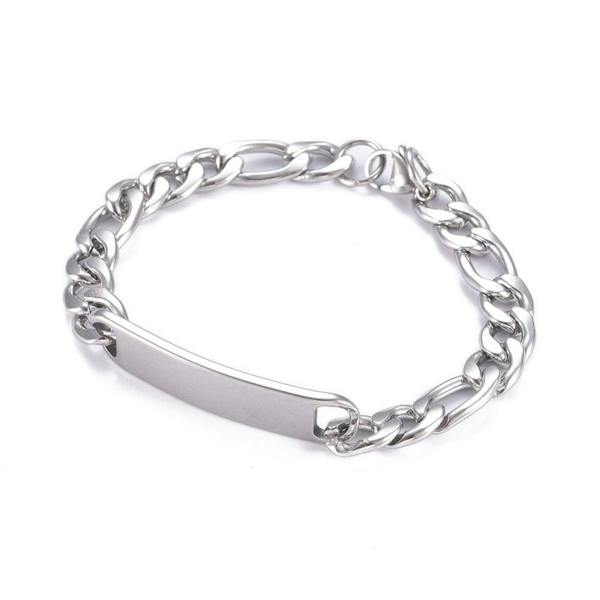 Aye Do Gifts Men's Chunky ID Silver Bracelet