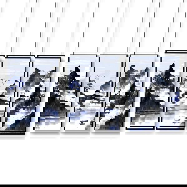 Living room pictures for walls | set of 3 Japanese art prints