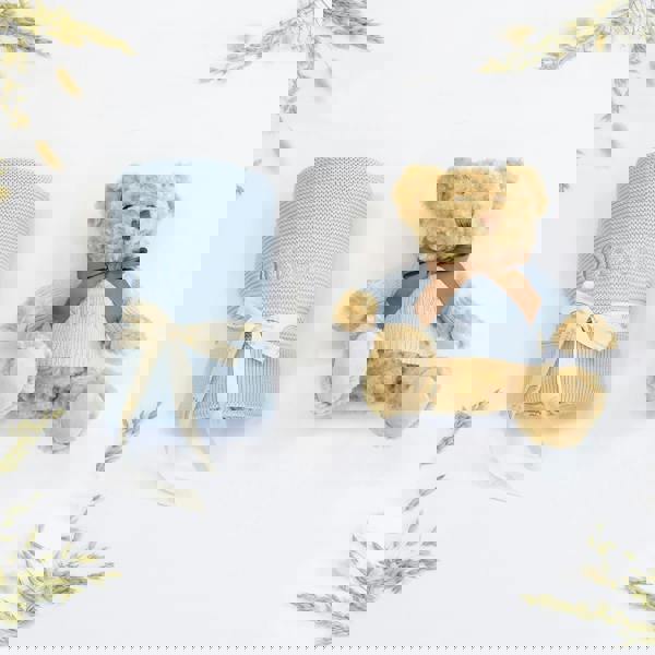 The Baby Gifting Company NEW BABY BLANKET AND TEDDY