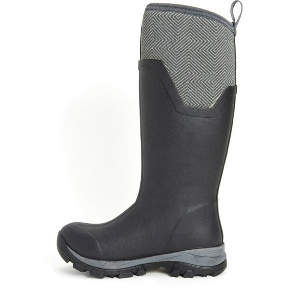 Muck Boots Arctic Ice Tall Women's Wellington Boots in Black/Grey Geometric