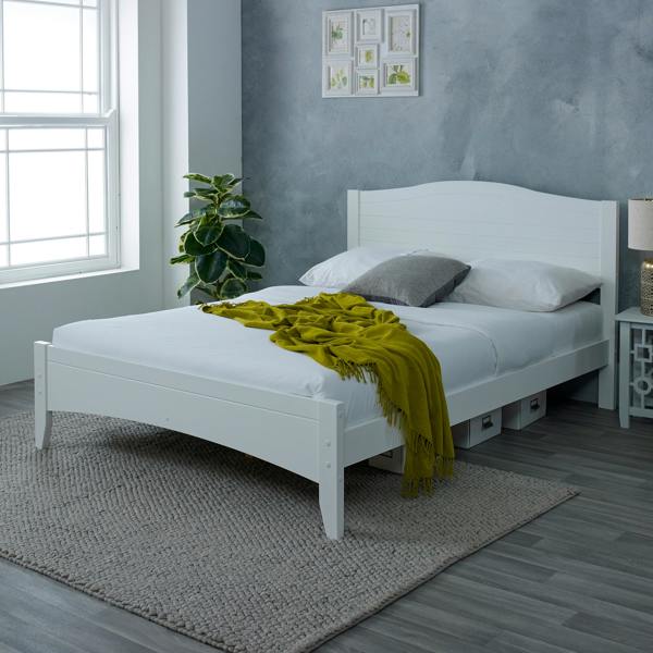 Lauren White Bed Double
