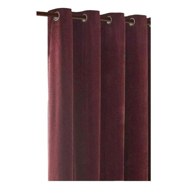 Furn Heavy Chenille Eyelet Curtains - Beetroot