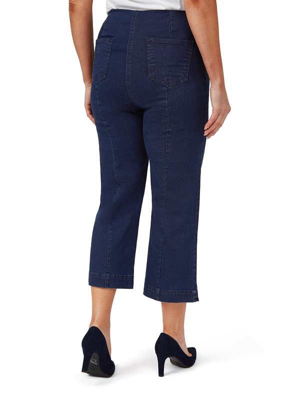 PennyPlain Wide Cropped Jegging - Denim Wash