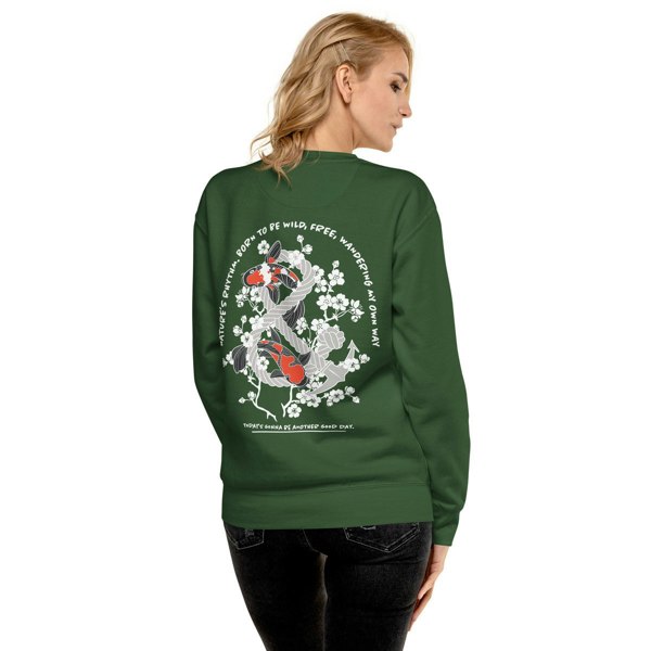ANCHOR & CREW Koi Fish Another Good Day Cotton Blend Sweatshirt