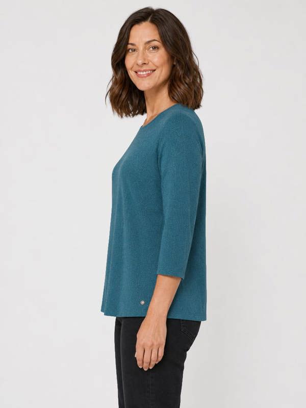 TIGI Round Neck Embroidered Detail Top.