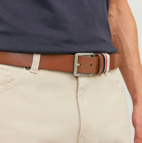Jack & Jones ESPO Mens Belt Cognac