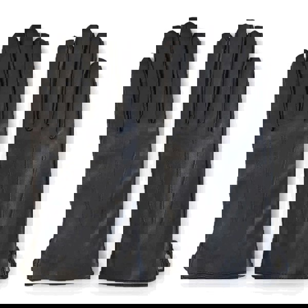 Infinity Leather Men's Leather Wool Lined Elastic Wrist Gloves