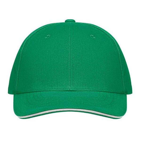 MidOcean Buffalo 6 Panel Baseball Cap - Prairie Green/White - 