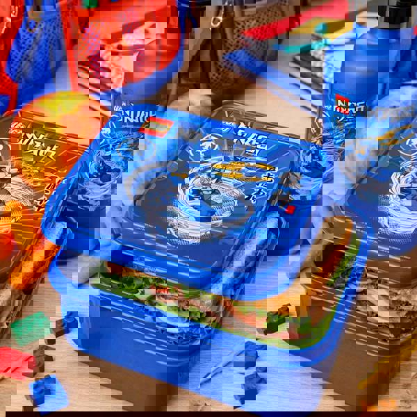 LEGO NINJAGO Jay ZX Lunch Box Kids Food Storage Container Blue