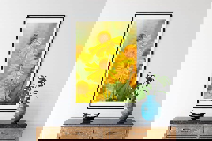 yellow flower wall art print