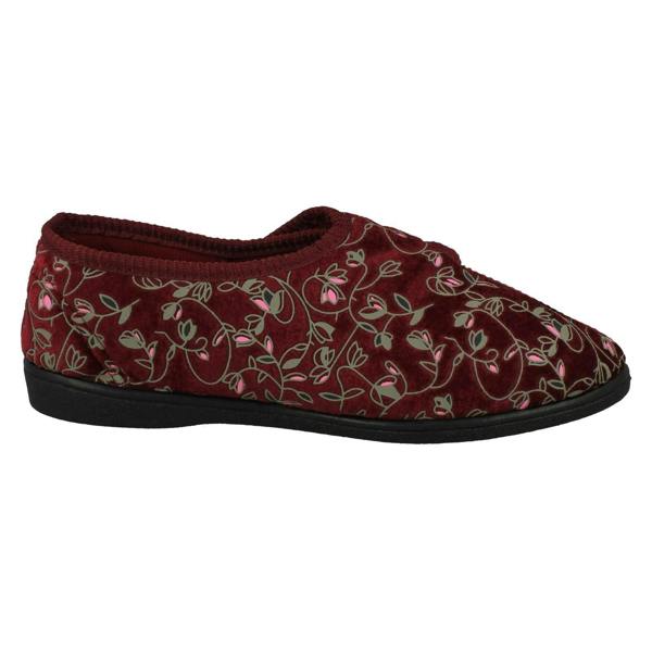 Jo & Joe Ladies Jo & Joe Floral Detailed Hook And Loop Slippers Eva