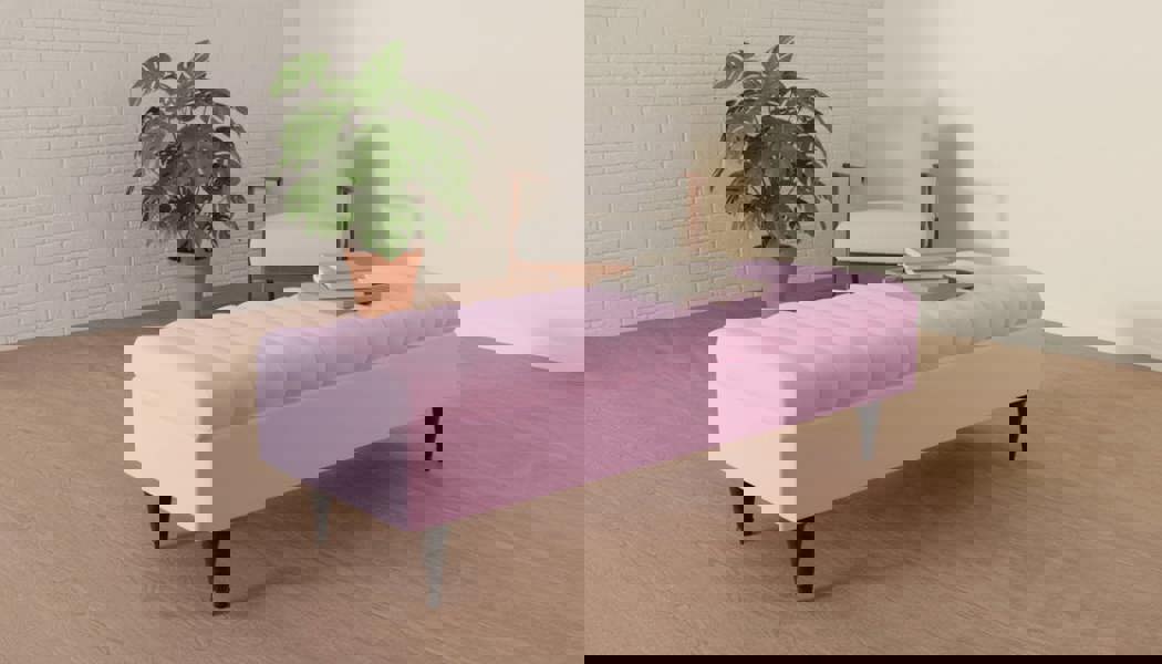 Romo Panel Storage Ottoman Bench Seat – Hidden Storage Coffee Table for Living Room UK (Available in Pink) - ISTOOLS