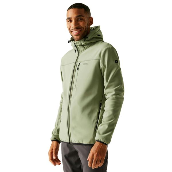 Regatta Mens Ossek Soft Shell Jacket - Oil Green - 