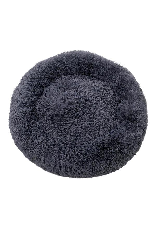 Living and Home 50x50cm Calming Shag Doughnut Cat and Dog Bed