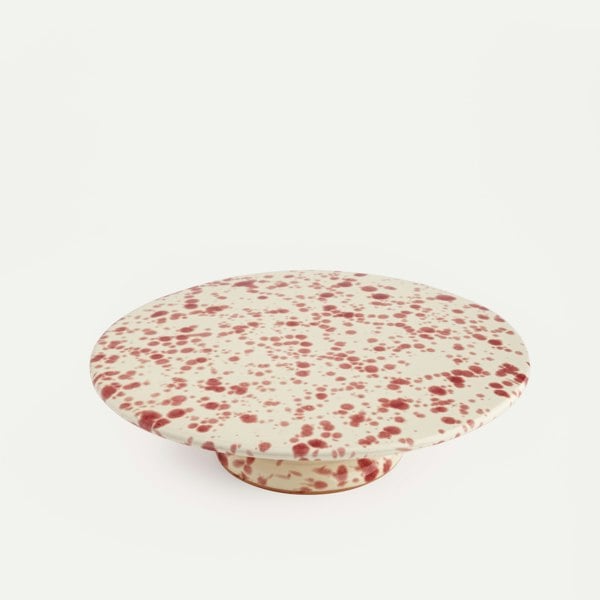 Hot Pottery Cake Stand Cranberry