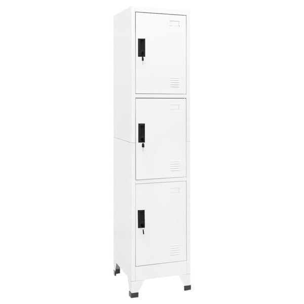 Berkfield Locker Cabinet White 38x45x180 cm Steel