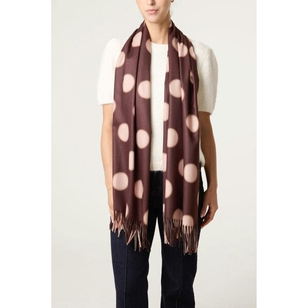Blue Vanilla Polka Dot Pattern Scarf