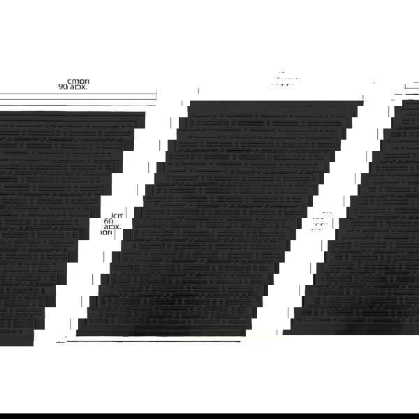 JVL Olympus Capsual Design Rubber Scraper Doormat, 60x90cm