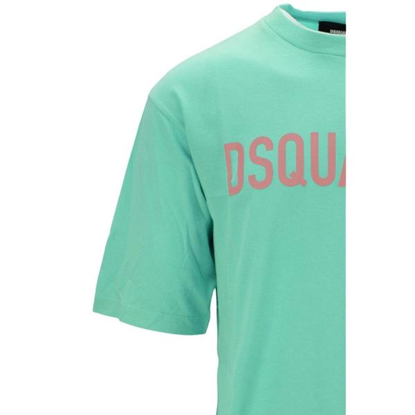 DSQUARED2 Loose Fit Brand Logo Light Green  T-Shirt XS
