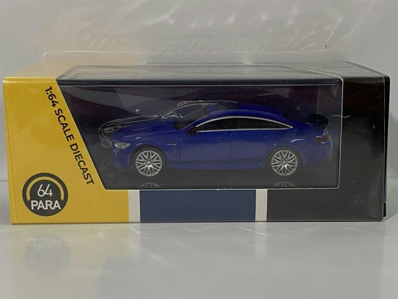 mercedes benz amg gt63 s rhd 2019 metallic blue 1:64 scale paragon 65281r