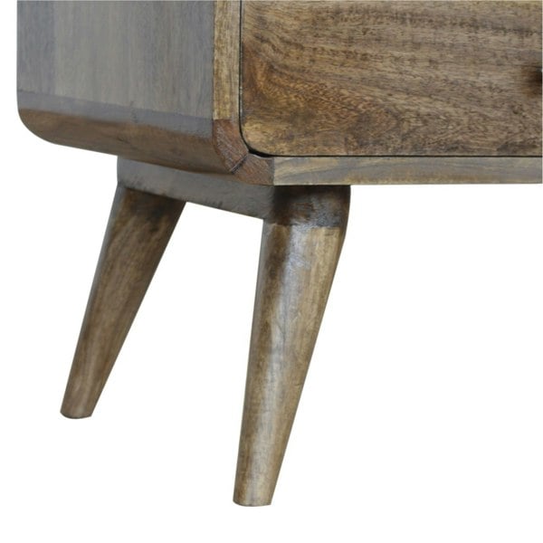 Artisan Furniture Curved Grey Washed Media Unit