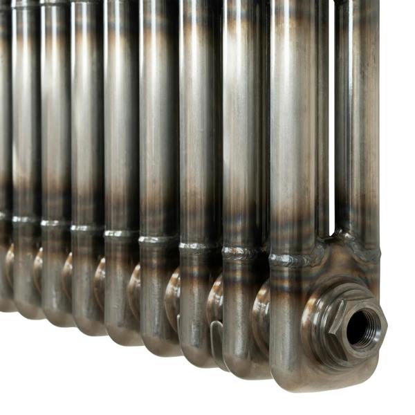 Monstershop Traditional 2 Column Radiator - 600 x 1460mm - Raw Metal