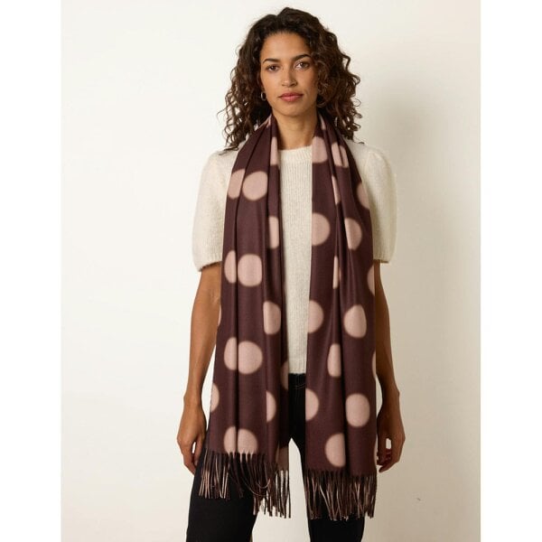 Blue Vanilla Polka Dot Pattern Scarf