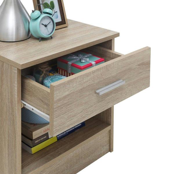 Timber Art Design Rio Costa Bedside Cabinet Bedroom Furniture Nightstand Table 1 Drawer