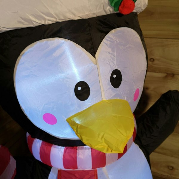 Samuel Alexander 4ft (120cm) LED Christmas Inflatables Outdoor Penguin With Candy Cane Decorations