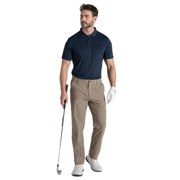 Craghoppers Mens Bramshaw Nosilife Short-Sleeved Golf Polo Shirt - Blue Navy - 