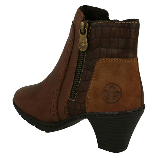 Rieker Ladies Rieker Fleeced Lined Heeled Ankle Boots 57186