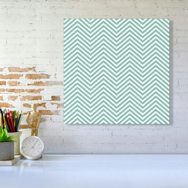 Warren Reed Geometric Chevron Pattern Canvas