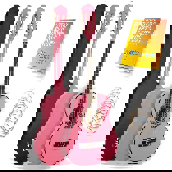 3rd Avenue 1/4 Size Classical Guitar Pack Pink Classical Guitars#Colour_Pink