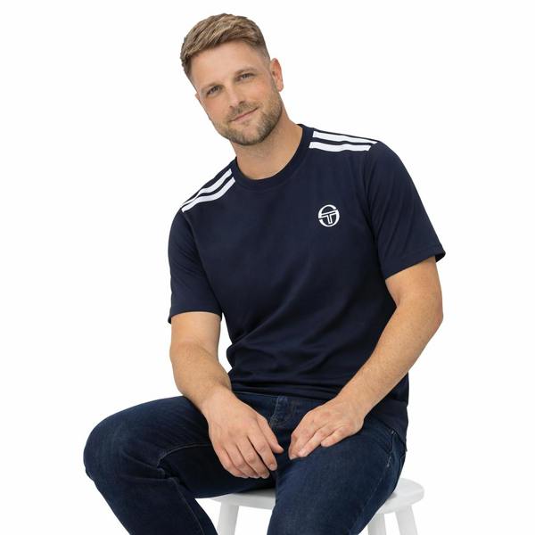 Sergio Tacchini Locchi T-Shirt Maritime Blue/White